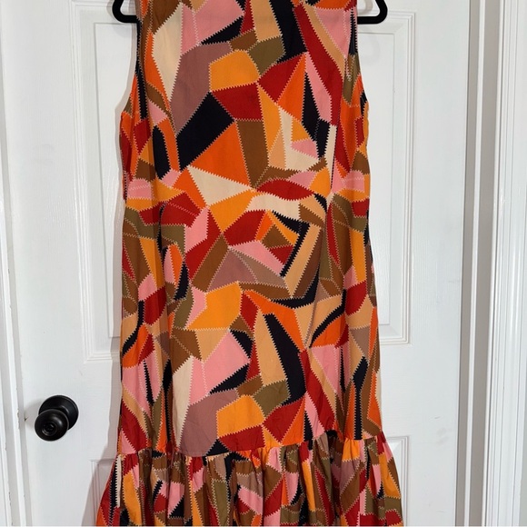 L'ATISTE Orange Black Halter Maxi Sundress size L - Picture 13 of 16